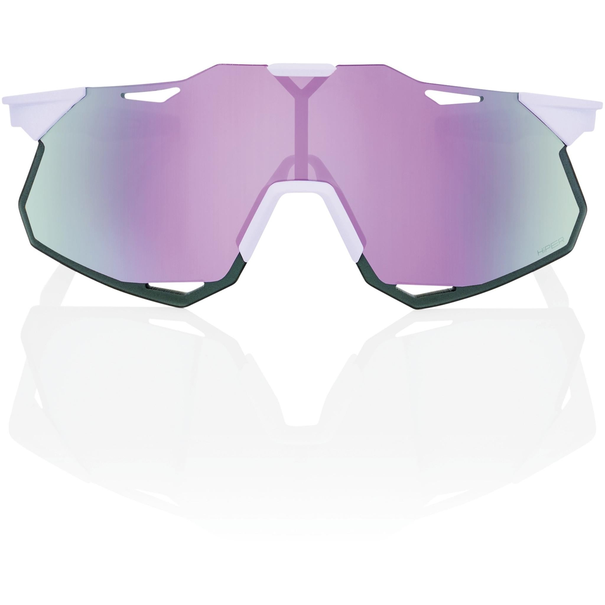 100% Hypercraft XS Sunglasses Soft Tact Lavender - HiPER Lavender Mirror Lens