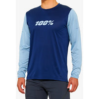 100% Ridecamp Long Sleeve Jersey Navy/Slate