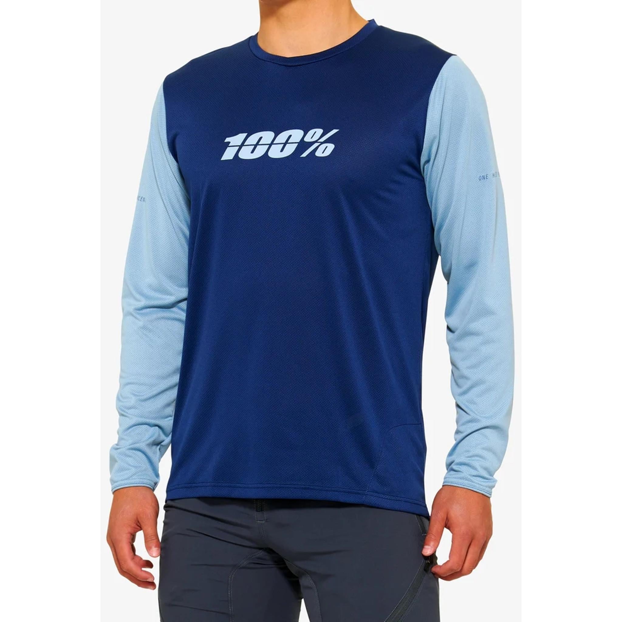 100% Ridecamp Long Sleeve Jersey Navy/Slate