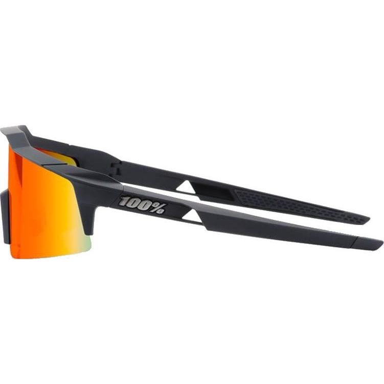100% Speedcraft SL Soft Tact Sunglasses Black with HiPER Red Lens
