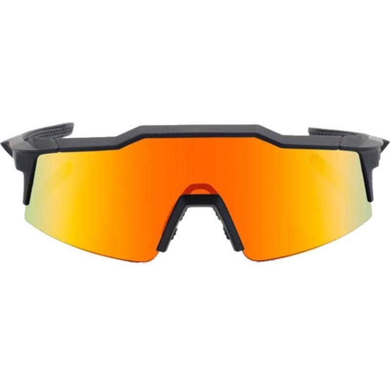 100% Speedcraft SL Soft Tact Sunglasses Black with HiPER Red Lens