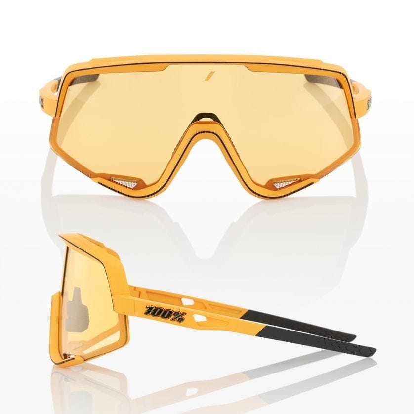 100% Glendale Sunglasses Mustard Yellow Lens