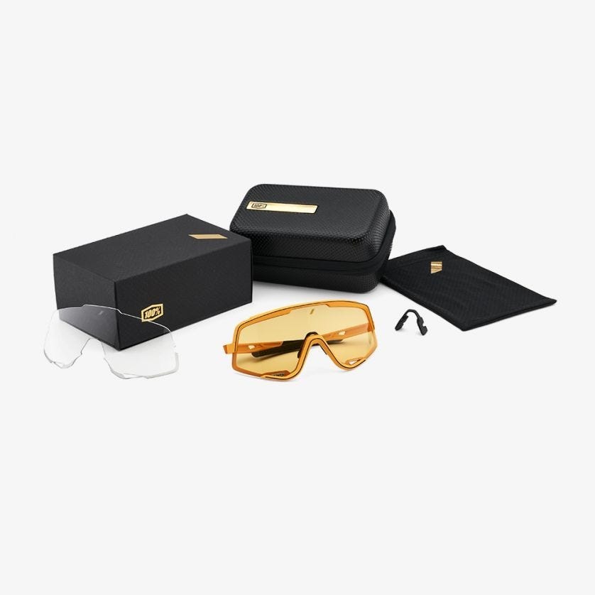 100% Glendale Sunglasses Mustard Yellow Lens