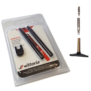 Vittoria Presta Valve Core Extensions 60mm Black