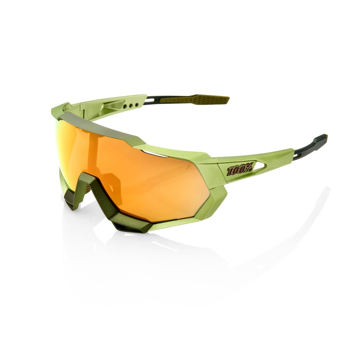 100% Speedtrap Sunglasses Matte Viperidae with Bronze Lens