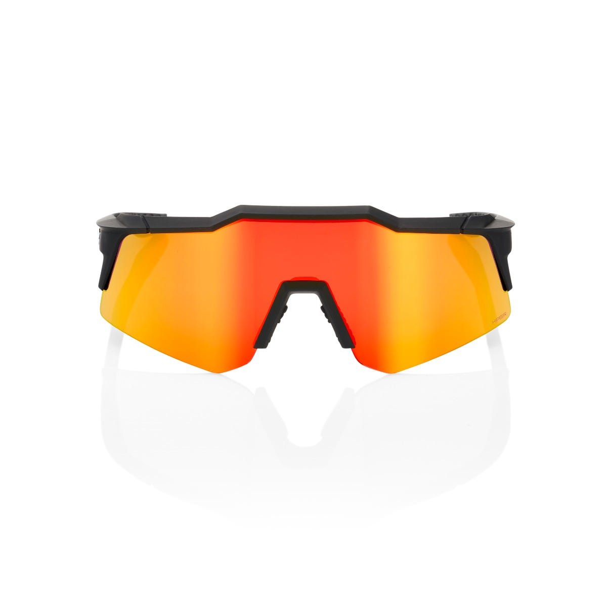100% Speedcraft XS Sunglasses Black with HiPER Red Lens