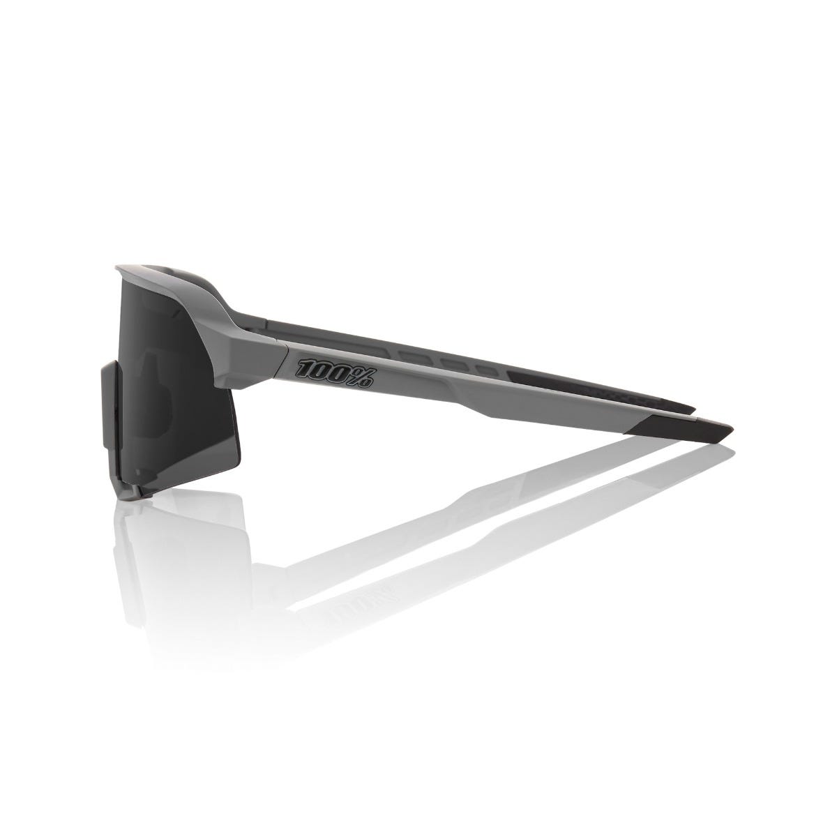 100% S3 Sunglasses Matte Cool Grey with Smoke Lens