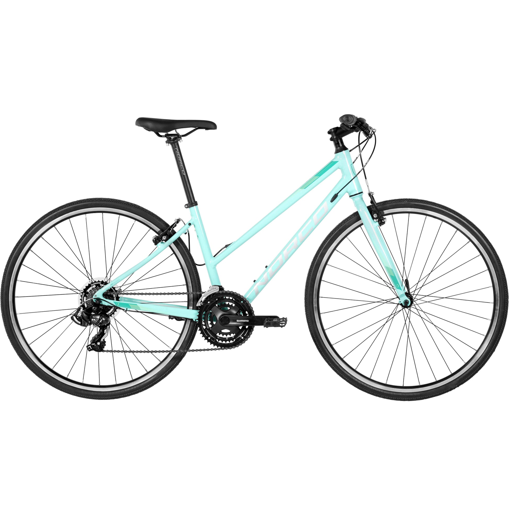 Norco VFR 4 Step Through Flat Bar Road Bike Celeste