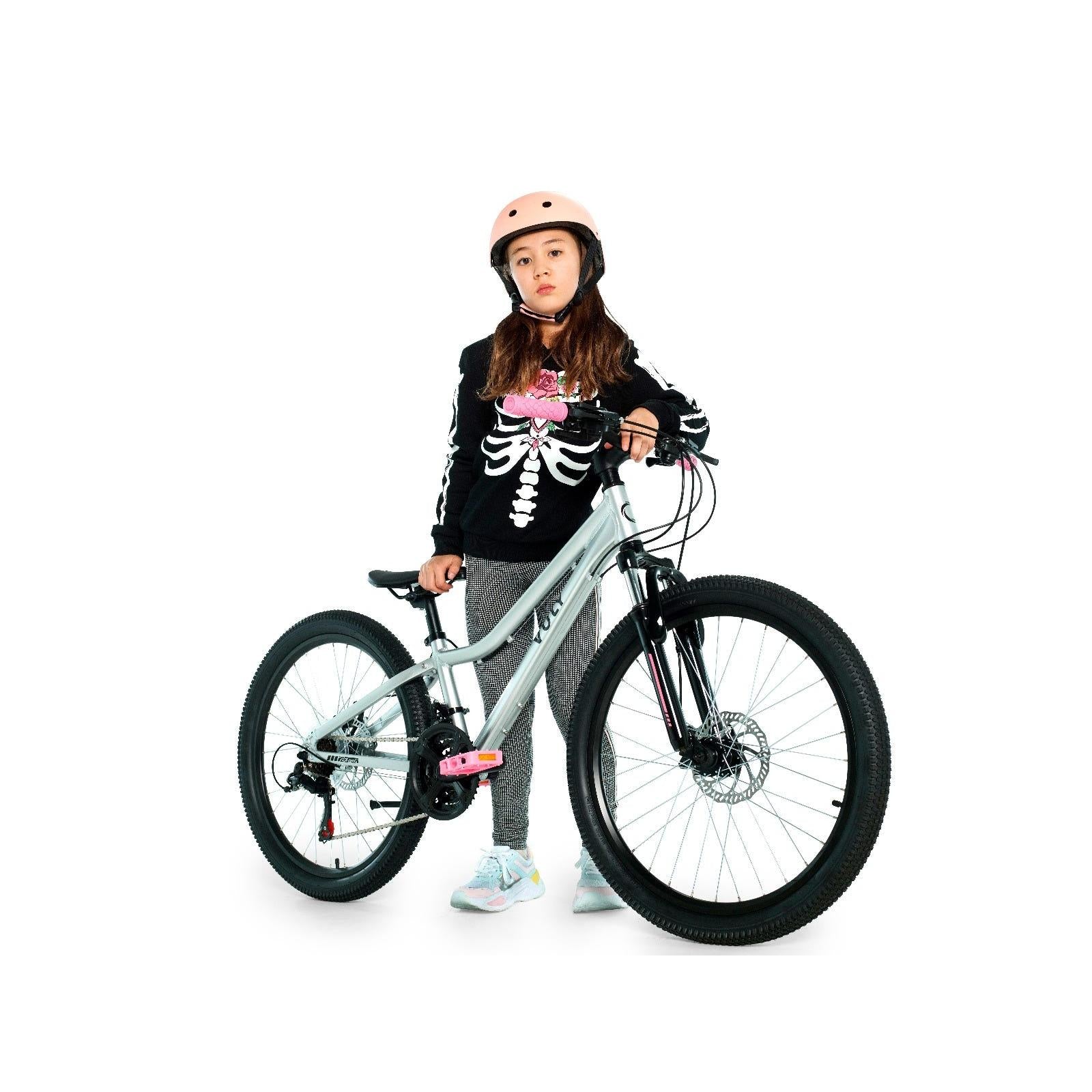 Vuly Classic Kids 24'' Mountain Bike Silver/Pink