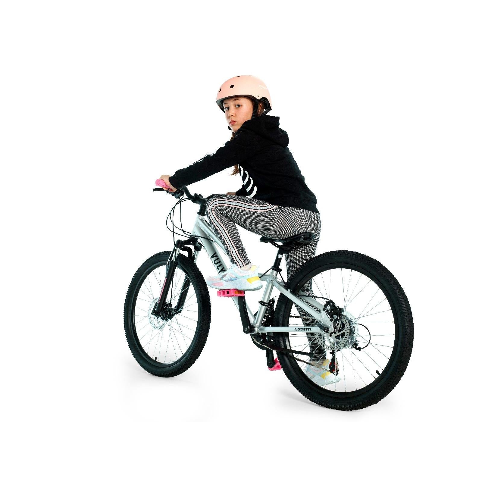 Vuly Classic Kids 24'' Mountain Bike Silver/Pink