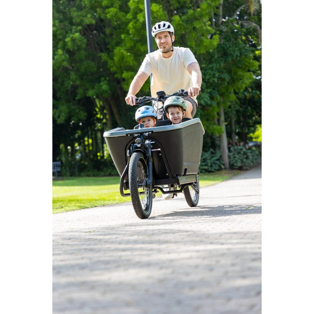 Cube Cargo Sport Hybrid 500 Electric Cargo Bike Flash White/Black