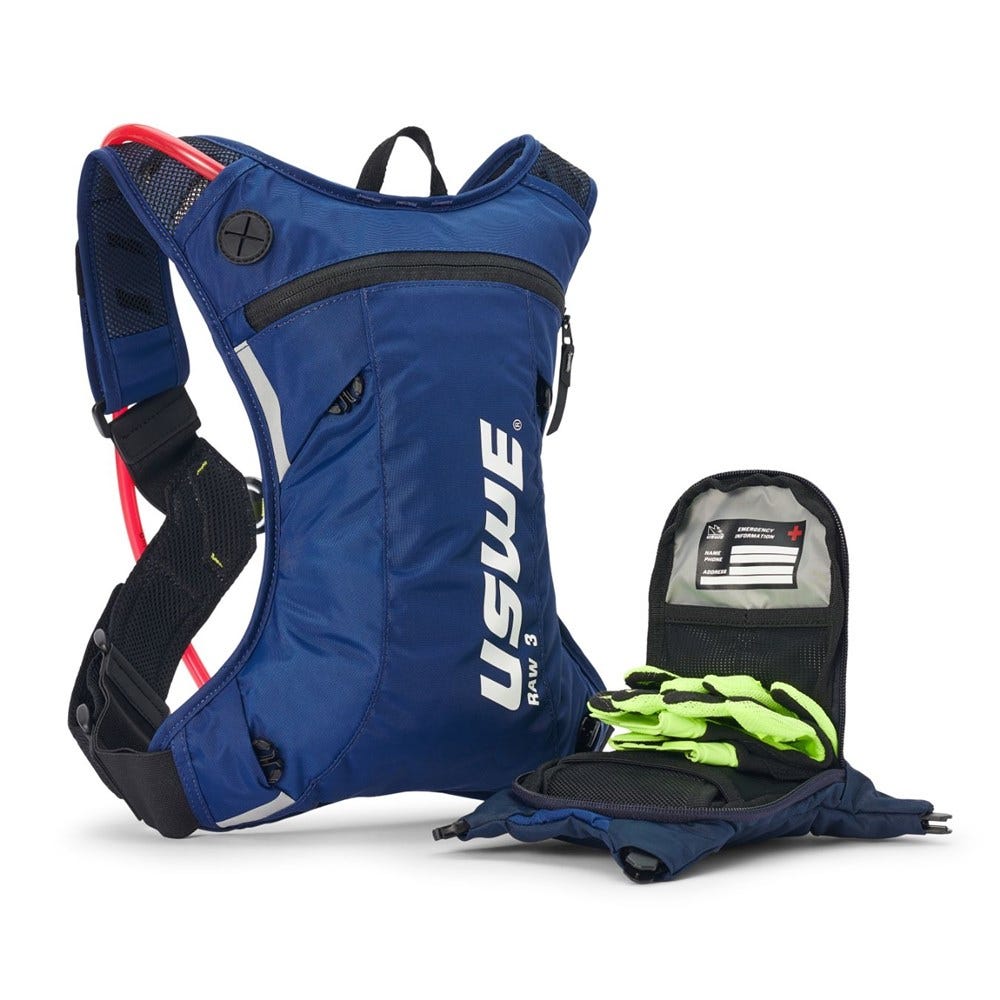 USWE 21 Raw 3 Hydration Pack 2.0L Factory Blue