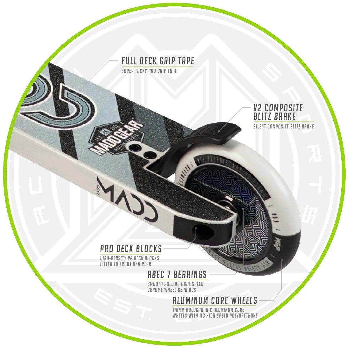 MGP Kick Pro Kids Scooter Black/Silver