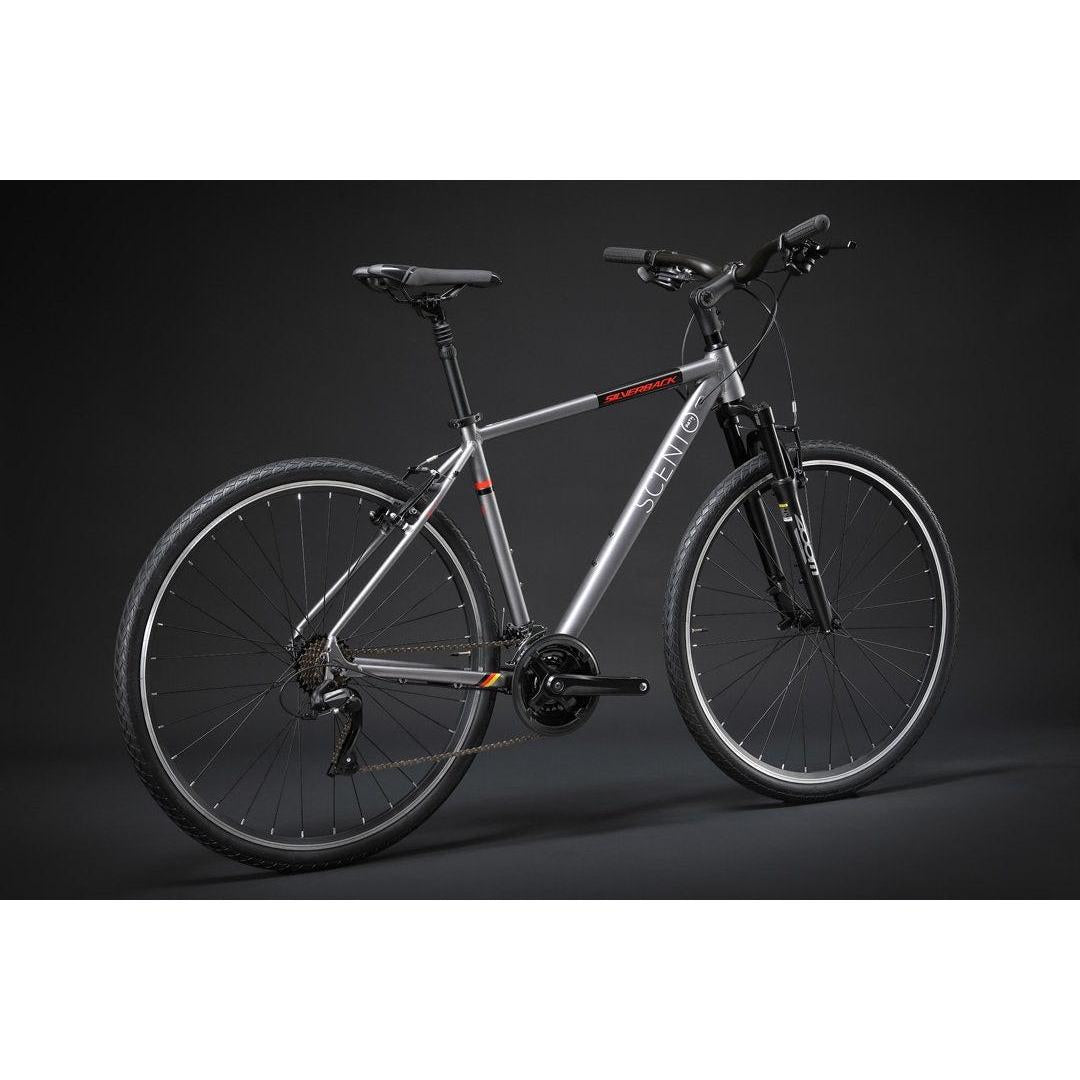 Silverback Scento Path V Hybrid Bike Silver/Black