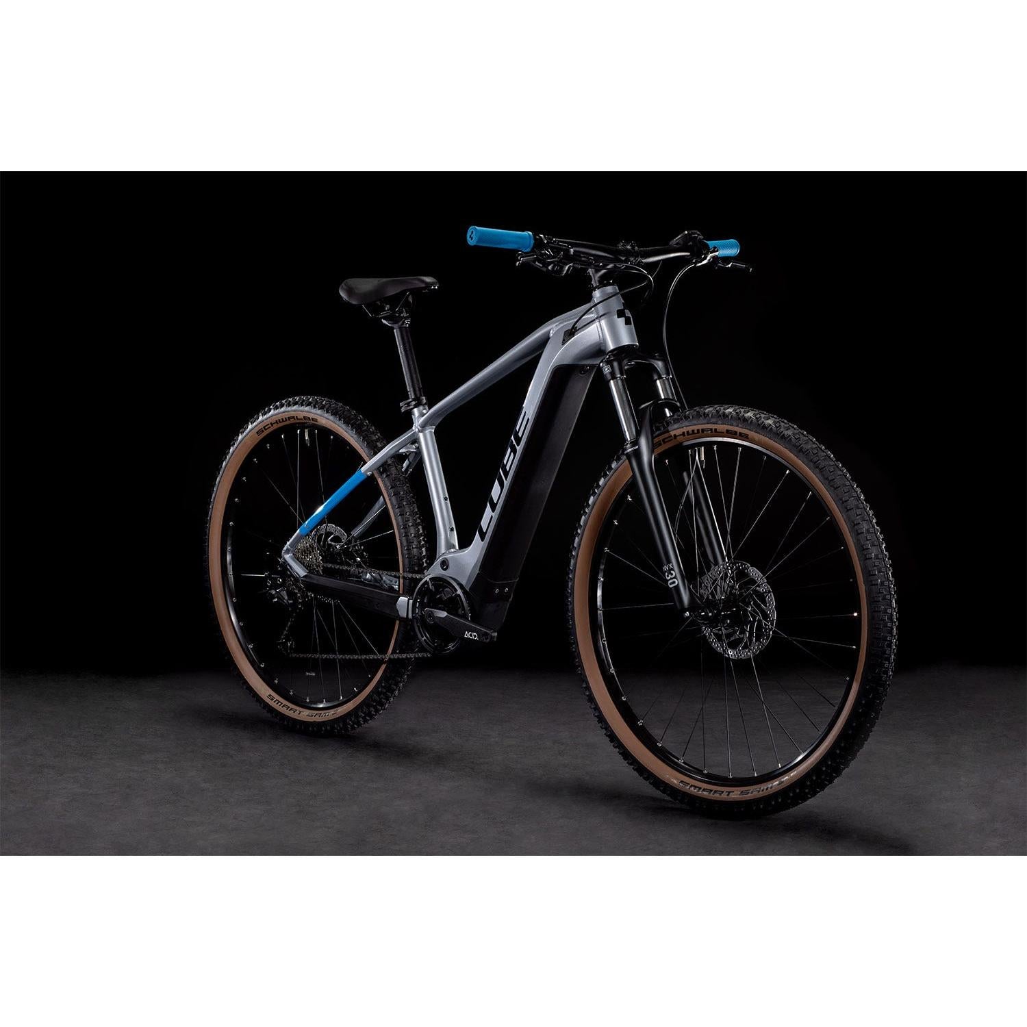 Cube Reaction Hybrid Performance 625 Electric Hardtail Mountain Bike Polar Silver 'n' Blue