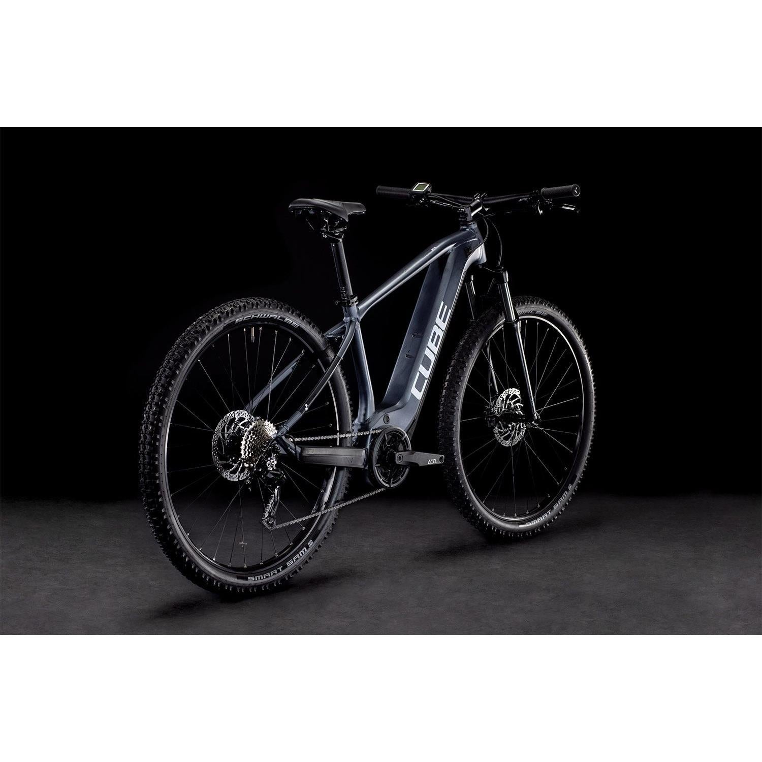Cube Reaction Hybrid Performance 625 Electric Hardtail Mountain Bike Metallic Grey 'n' White