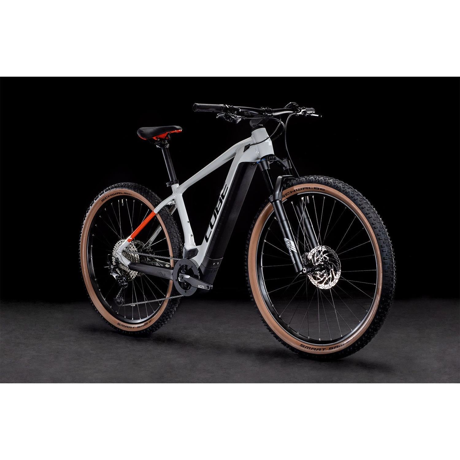 Cube Reaction Hybrid Pro 500 Electric Hardtail Mountain Bike Grey 'n' Red