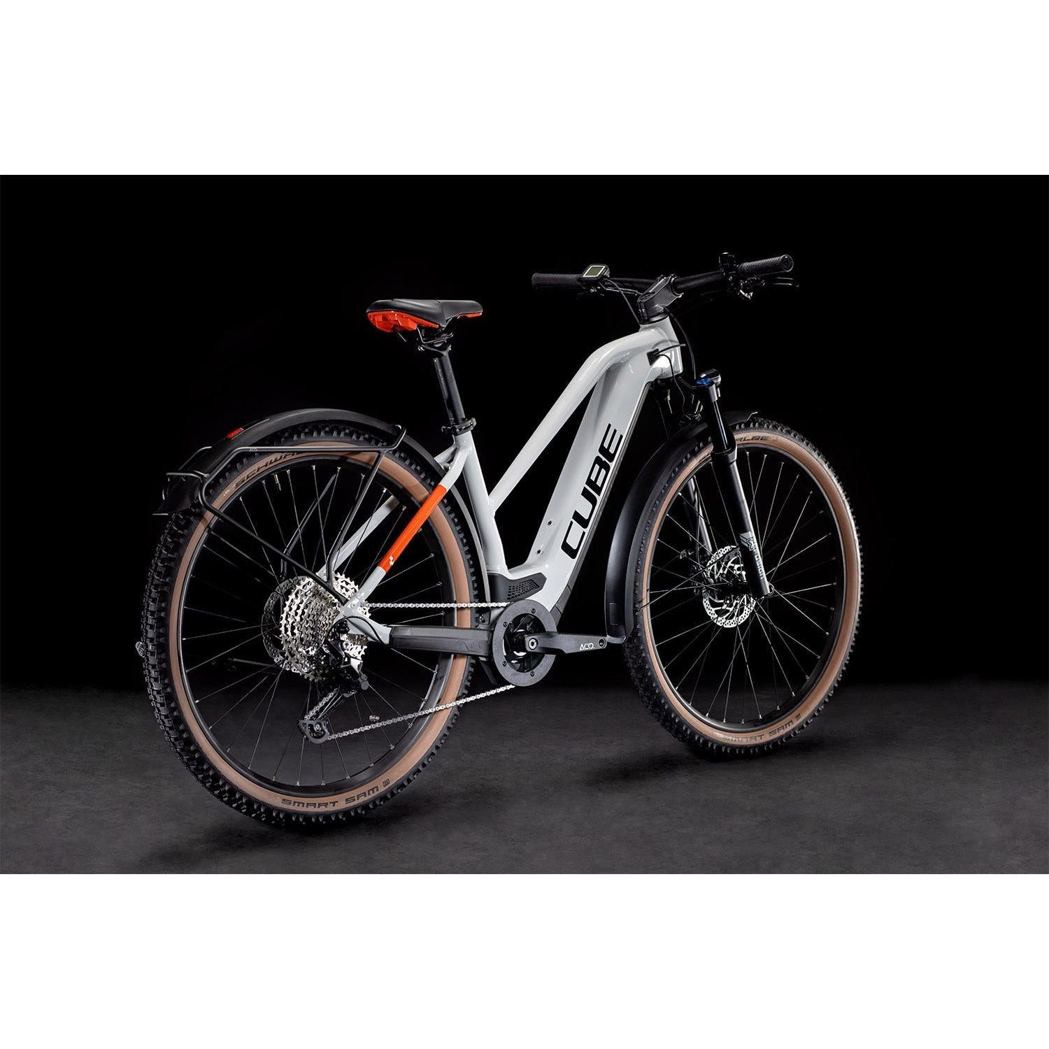 Cube Reaction Hybrid Pro 625 Allroad Trapeze Electric Hardtail Mountain Bike Grey 'n' Red