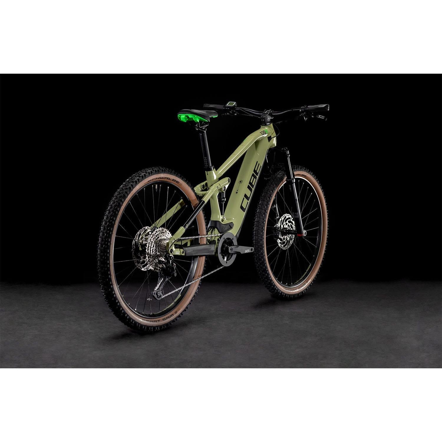 Cube Stereo Hybrid 120 Race 625 Electric Dual Suspension Mountain Bike Green 'n' Flash Green