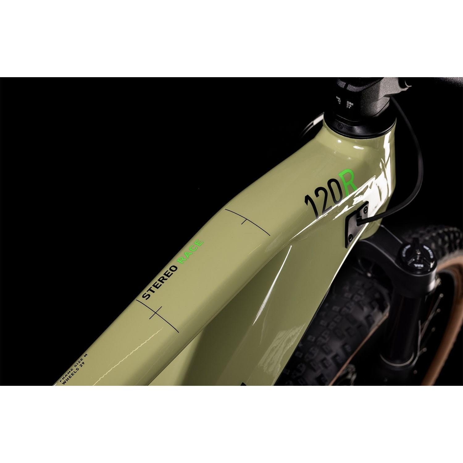Cube Stereo Hybrid 120 Race 625 Electric Dual Suspension Mountain Bike Green 'n' Flash Green