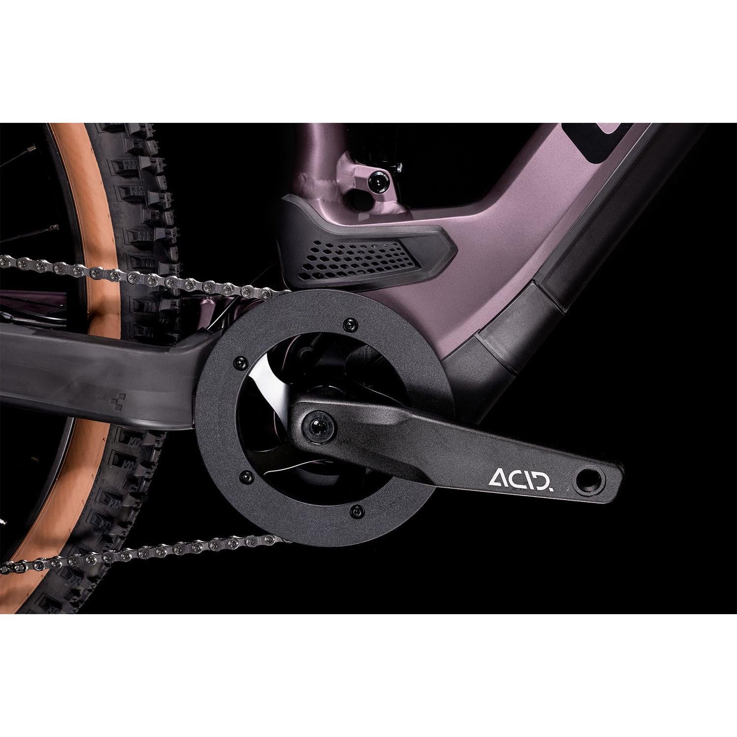 Cube Stereo Hybrid 120 Race 625 Electric Dual Suspension Mountain Bike Smoky Lilac 'n' Black