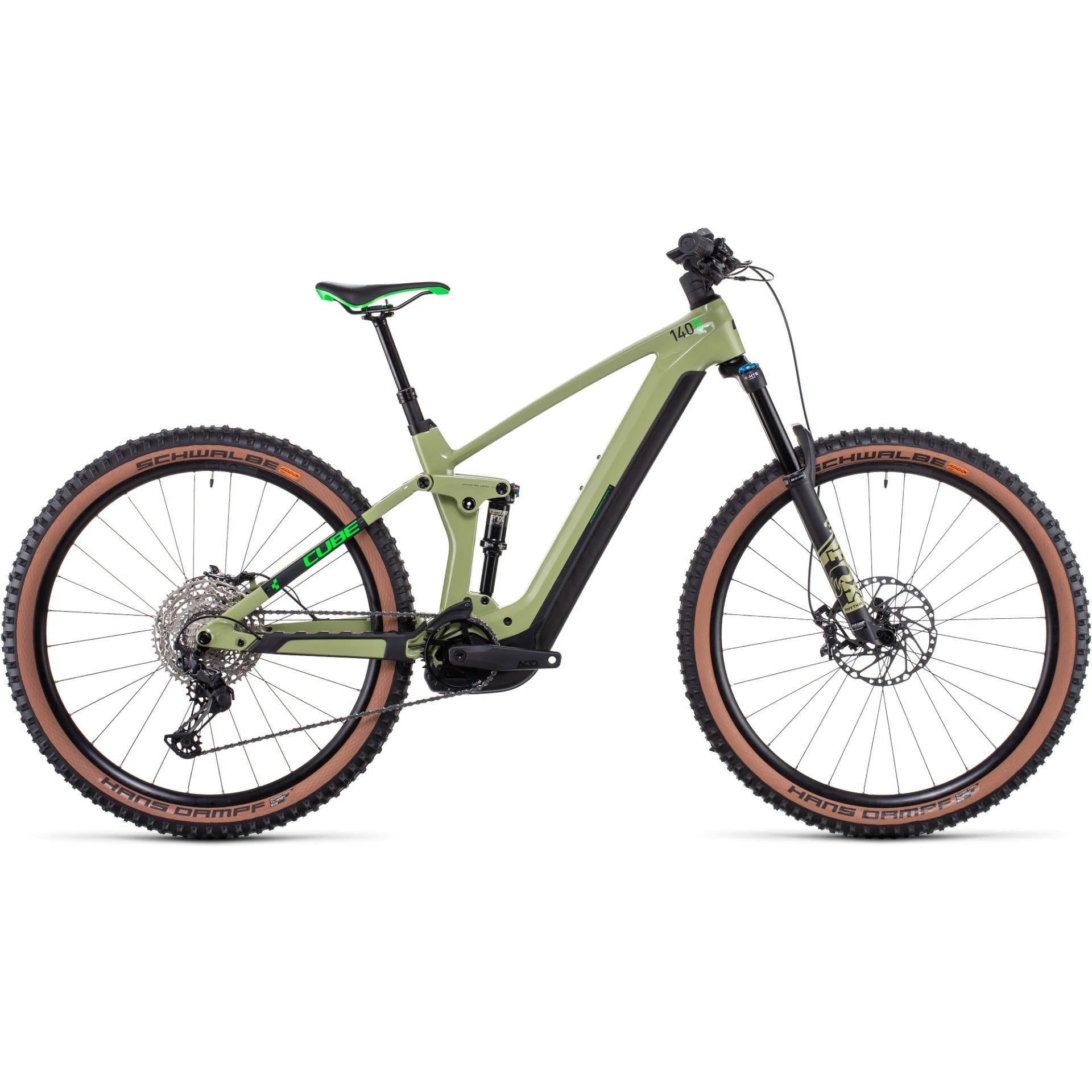Cube Stereo Hybrid 140 HPC SL 750 Electric Dual Suspension Mountain Bike 29'' Green 'n' Flash Green