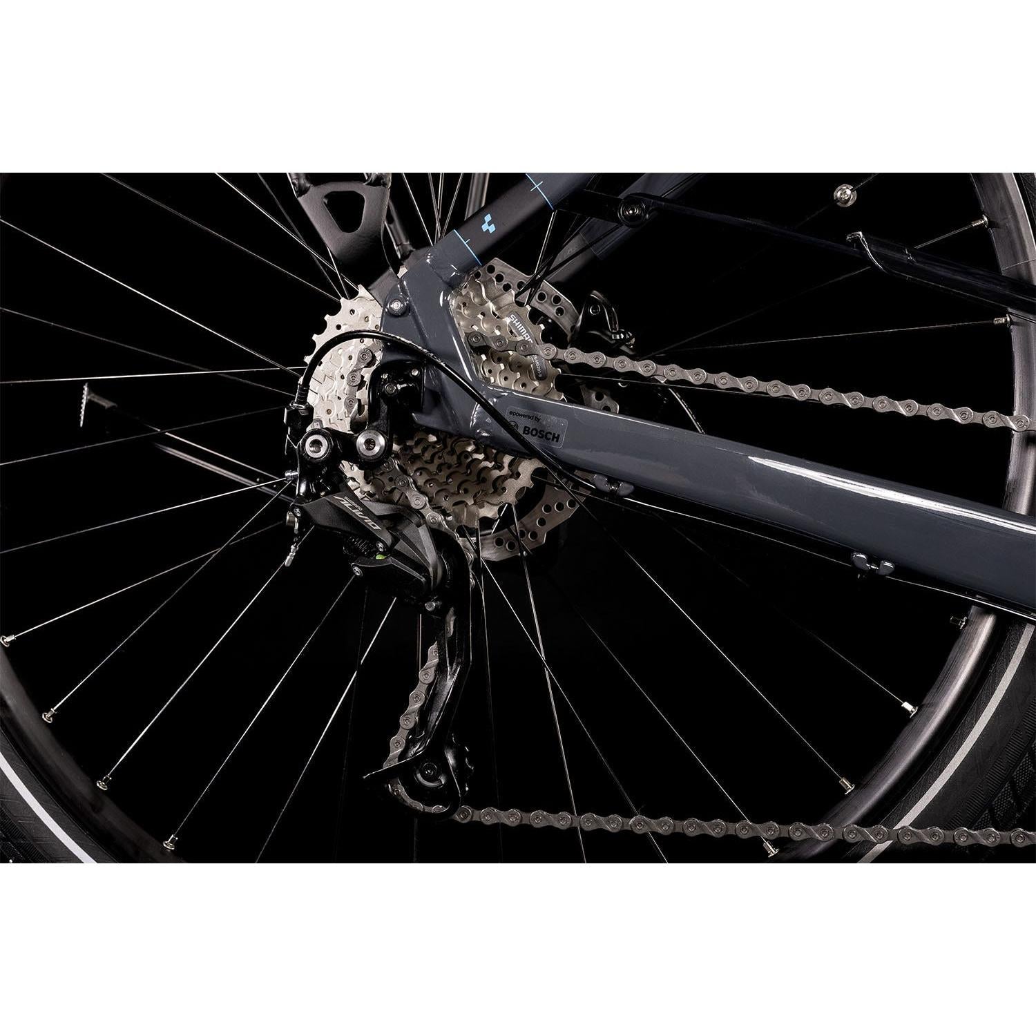 Cube Touring Hybrid ONE 500 EasyEntry Electric Hybrid Bike Grey Blue 'n' Blue