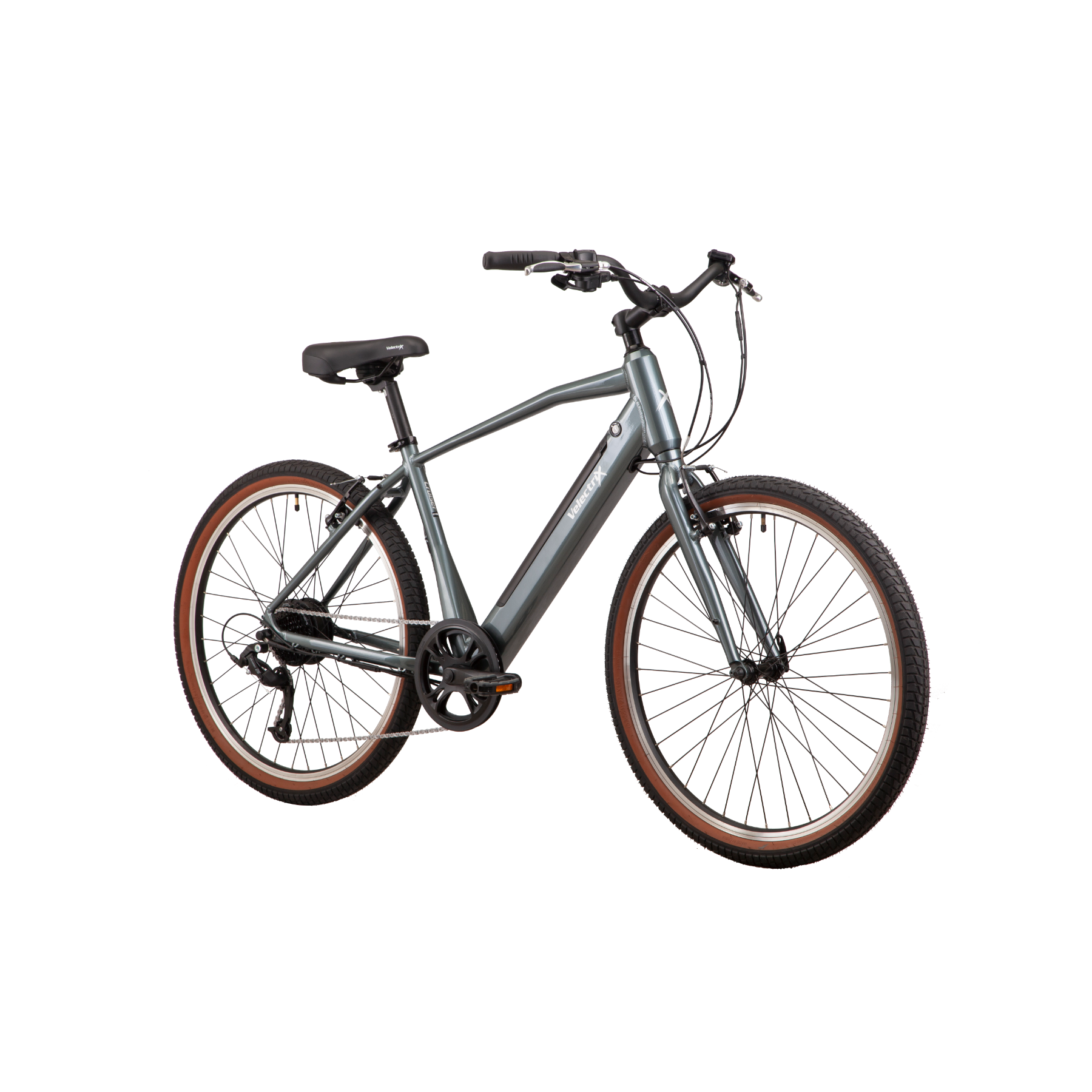 VelectriX Cruiser Electric Hybrid Bike Silver