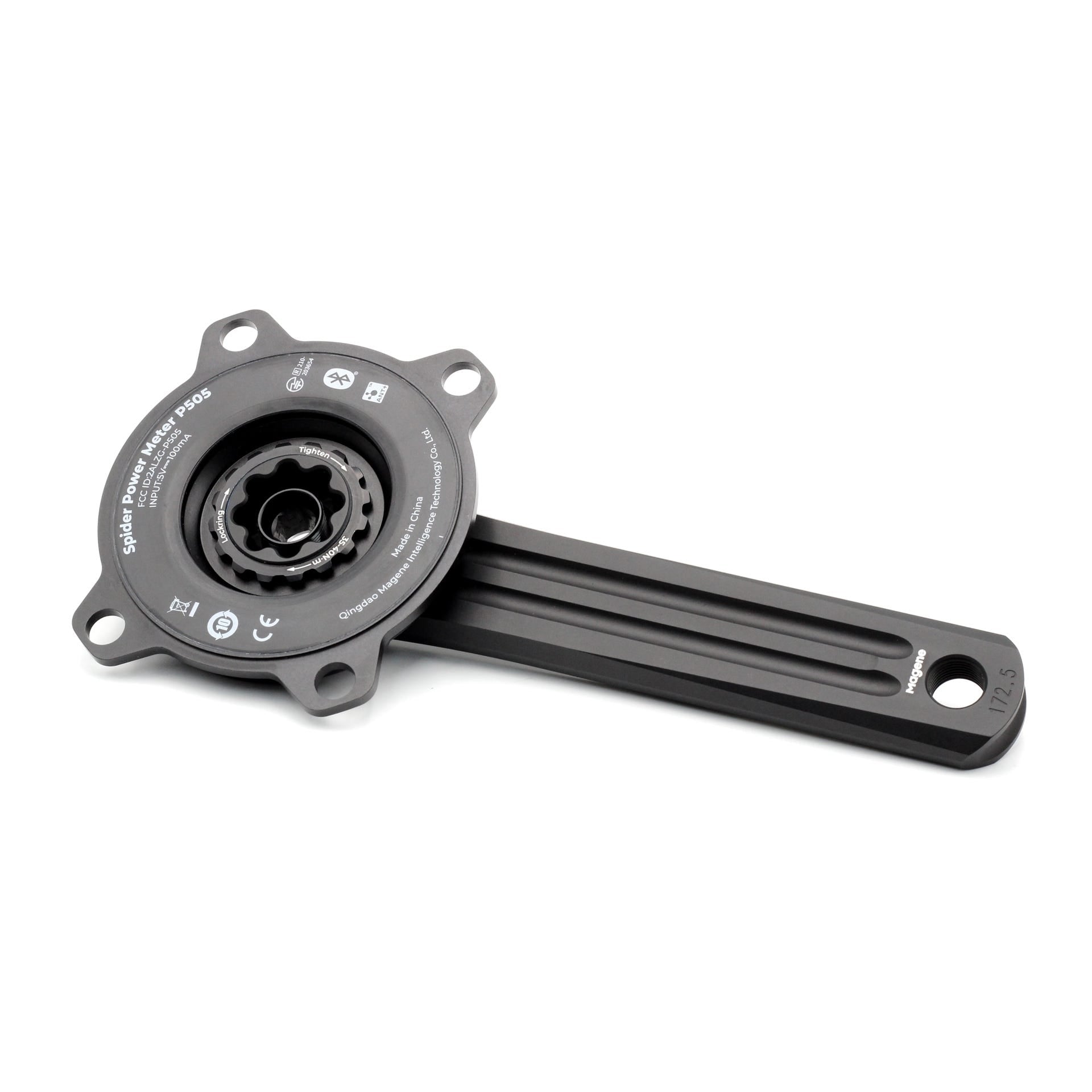Magene QED P505 Spider + Road Bike 4 Bolt Crankset 172.5mm