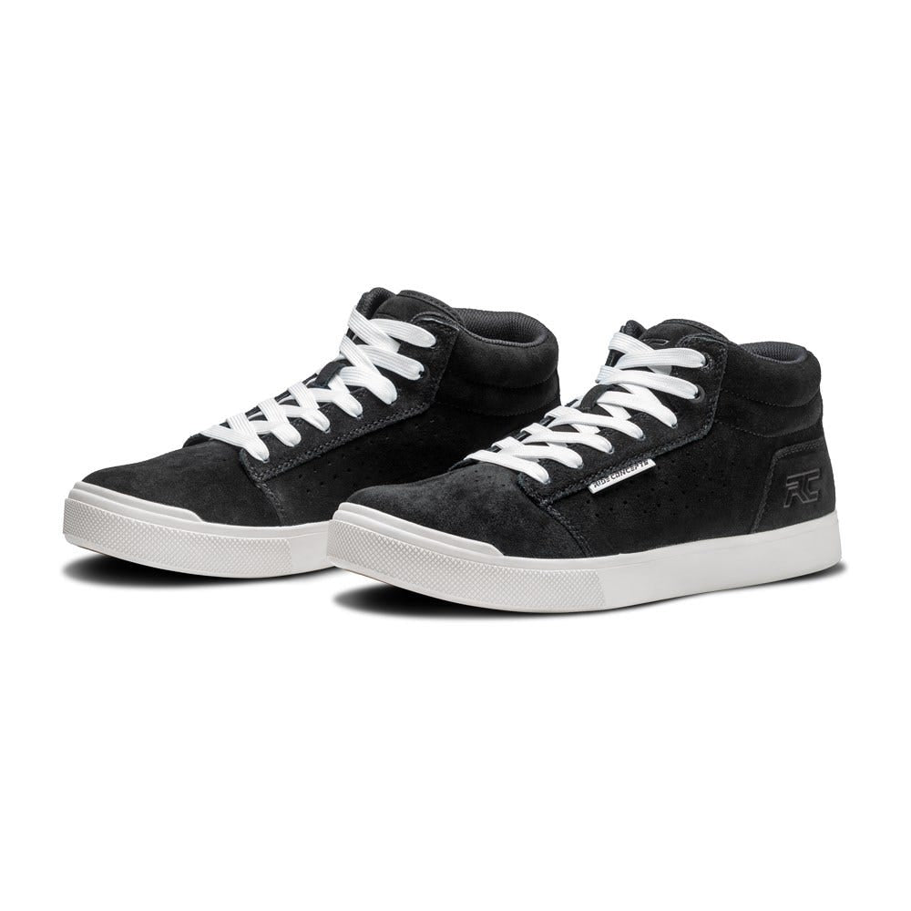 Ride Concepts Vice Mid Flat Pedal Shoes Black/White