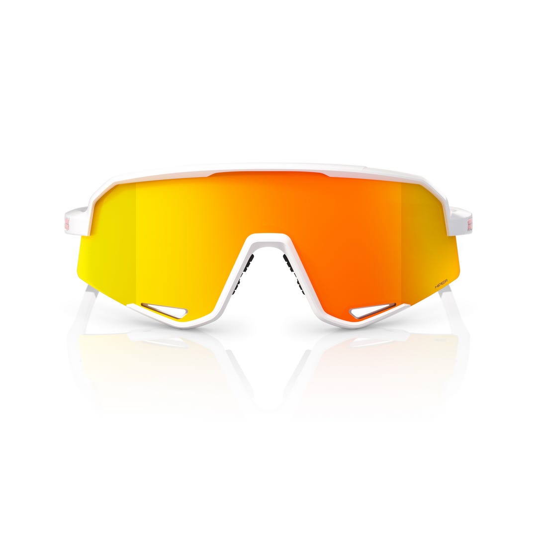 100% Slendale Sunglasses Soft Tact White HiPER Red Mirror Lens