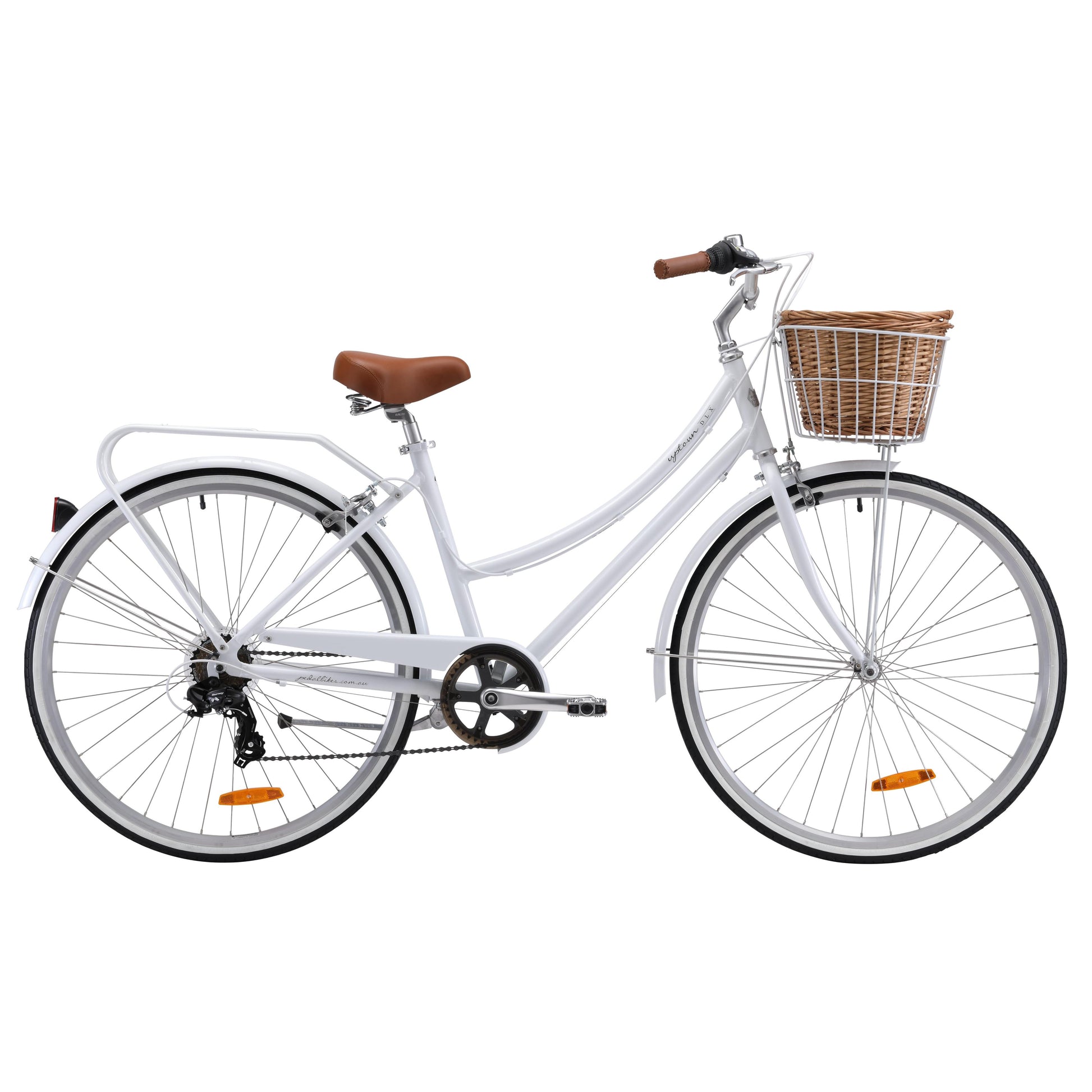 Pedal Uptown DLX 7-Speed Women's Cruiser Bike White