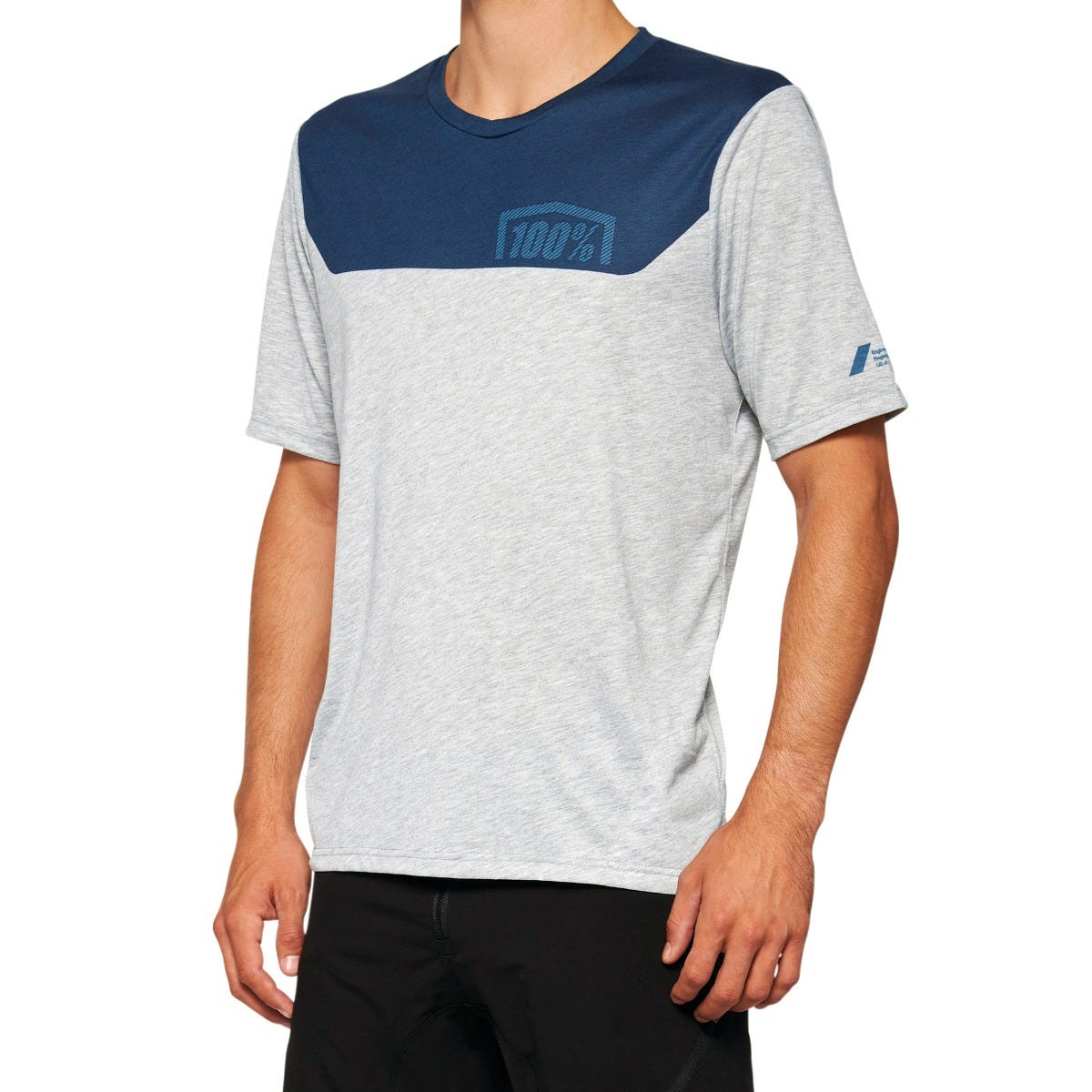 100% Airmatic Short Sleeve MTB Jersey Grey/Midnight