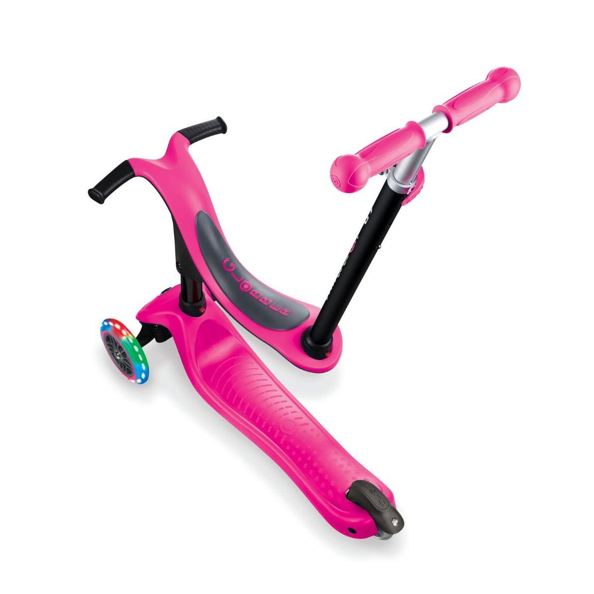 Scooter Kids Globber GO UP SPORTY Lights Neon Pink