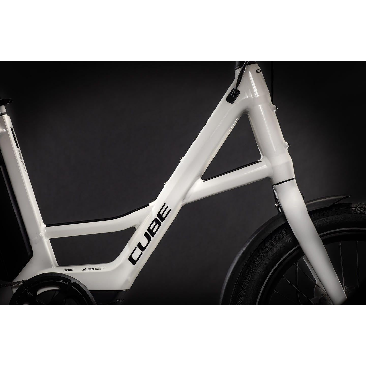 Cube Compact Hybrid Sport Electric Bike White/Black