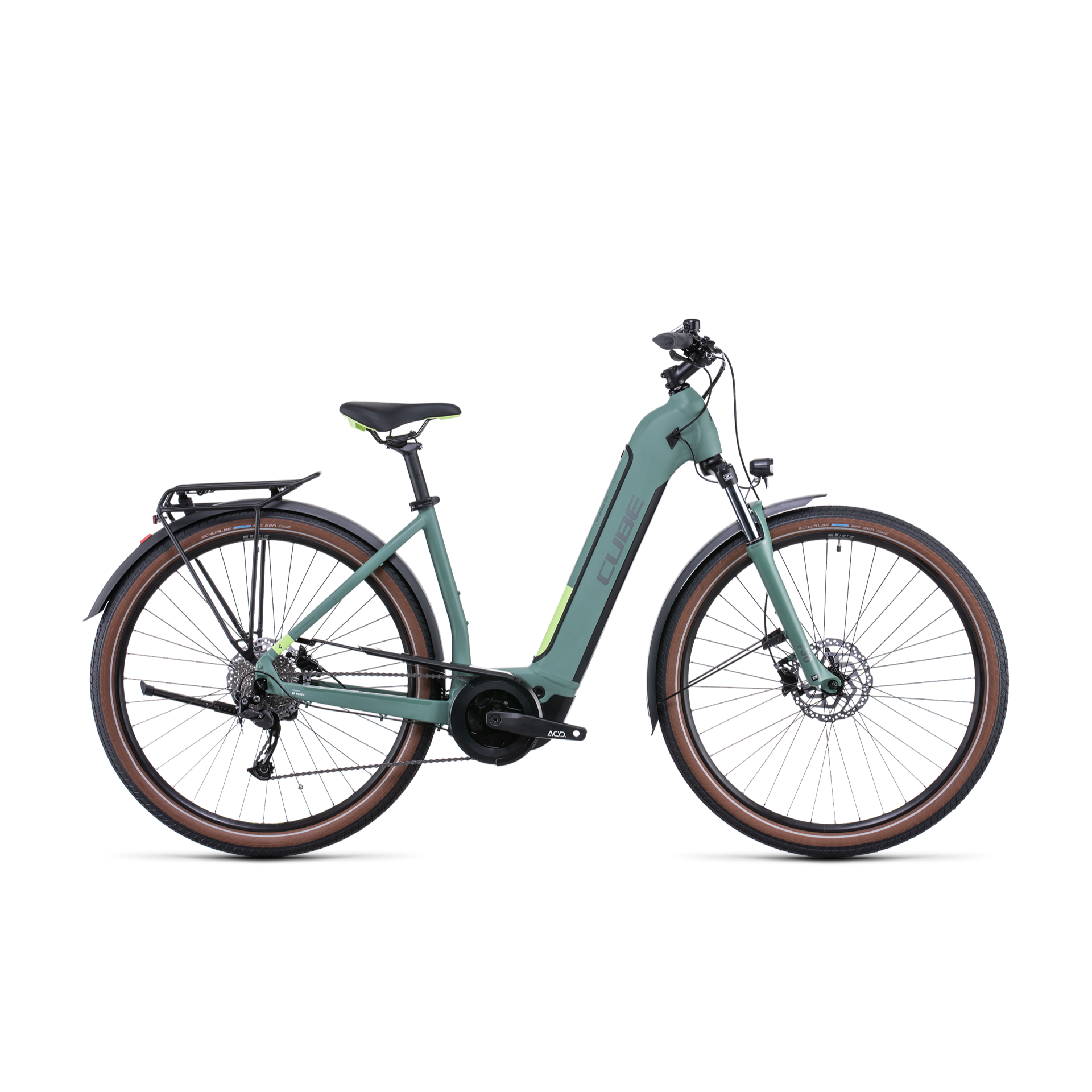 Cube Touring Hybrid ONE 400 EasyEntry Hybrid Bike Green