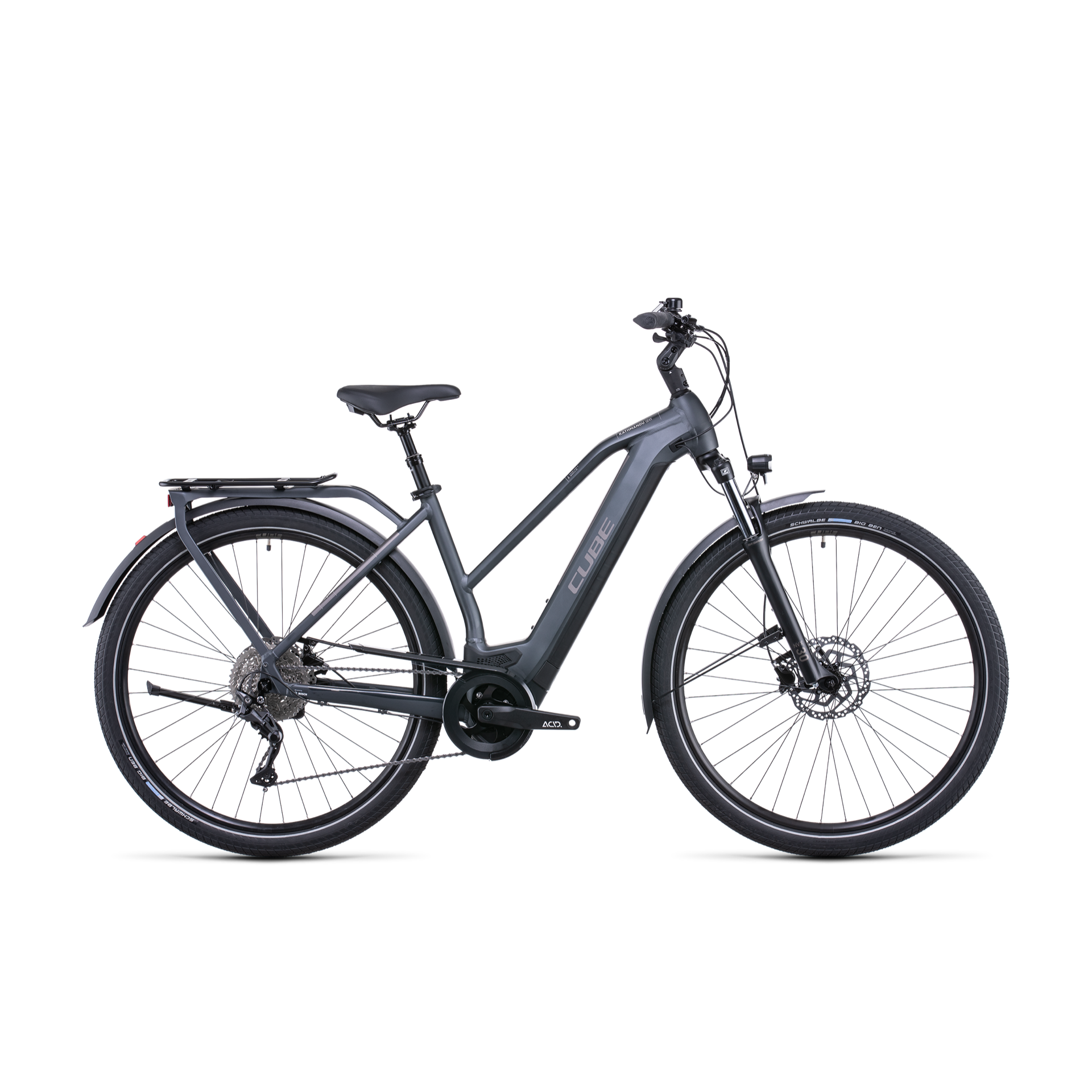 Cube Kathmandu Hybrid ONE 500 Trapeze Hybrid Bike Grey 'n' Teak