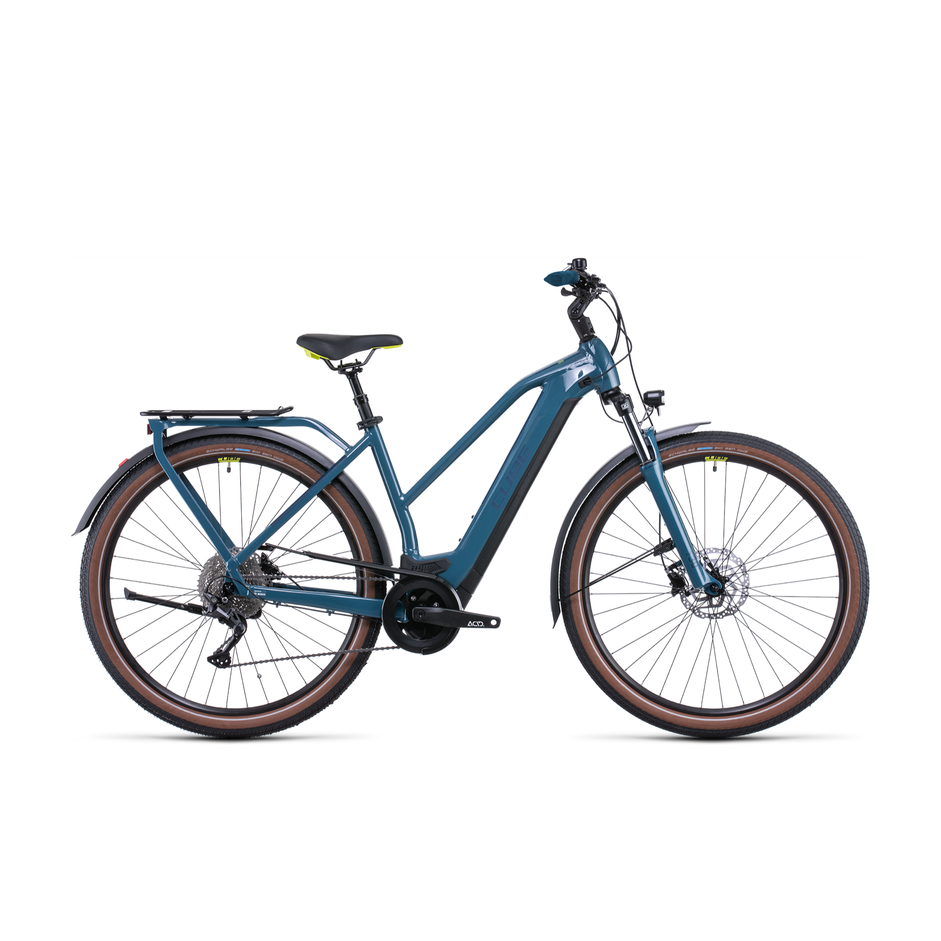 Cube Kathmandu Hybrid ONE 625 Trapeze Hybrid Bike Teal 'n' Lime