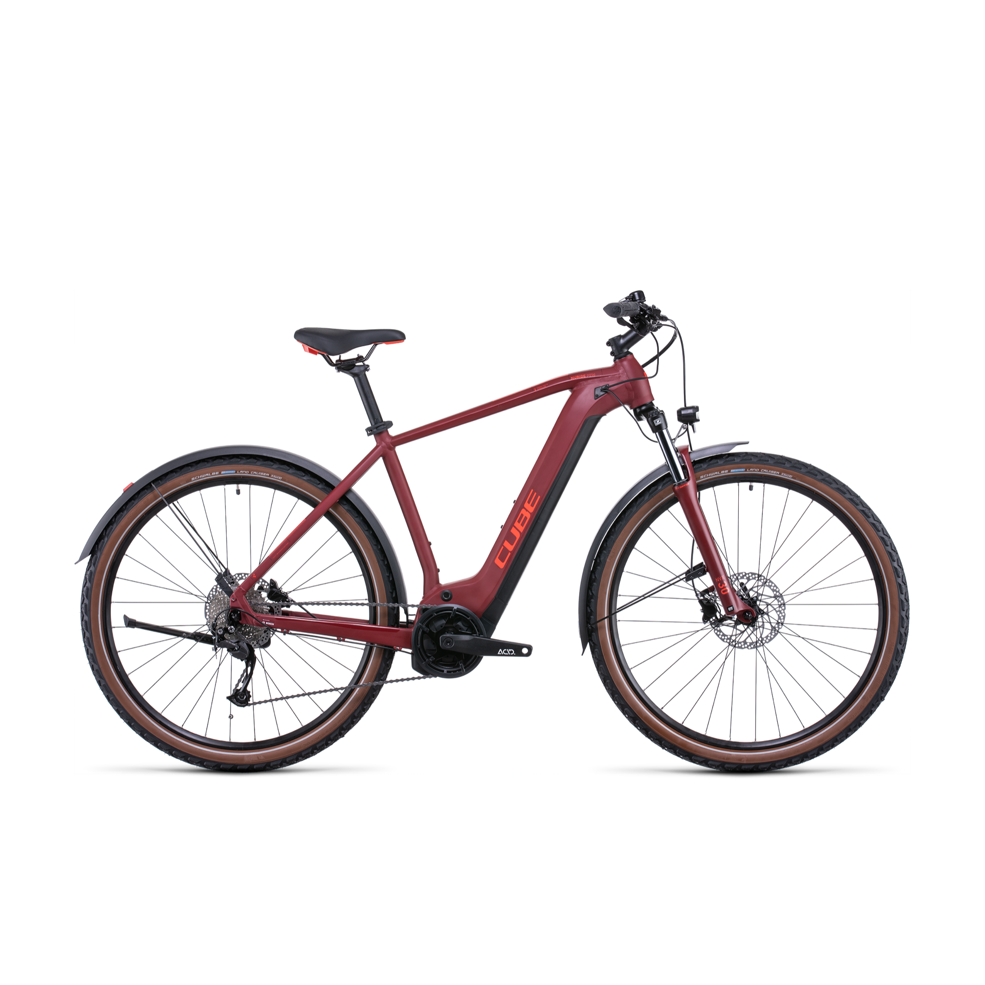 Cube Nuride Hybrid Performance 500 Allroad Electric Hybrid Bike Dark Red 'n' Red
