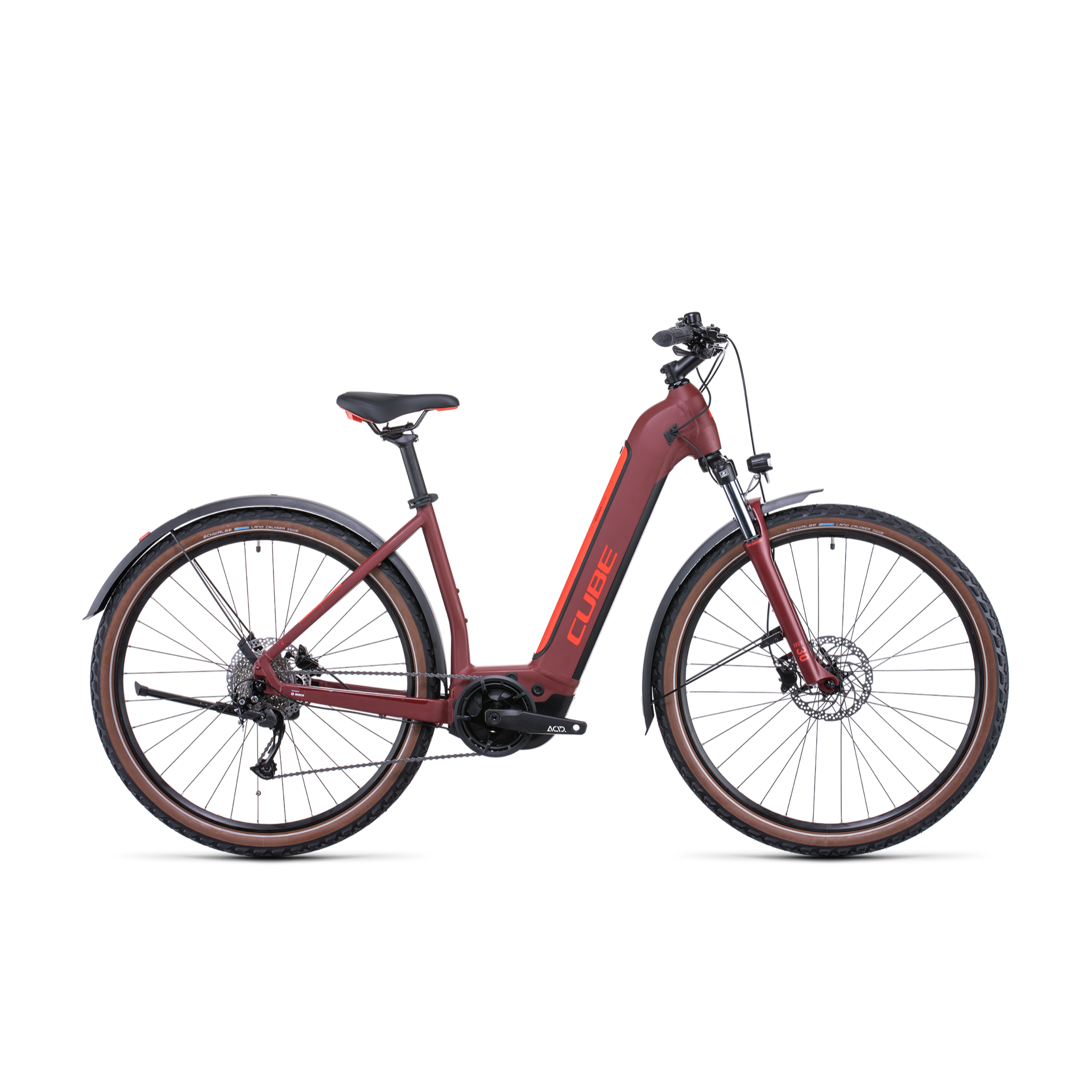 Cube Nuride Hybrid Performance 625 Allroad EasyEntry Electric Hybrid Bike Dark Red 'n' Red