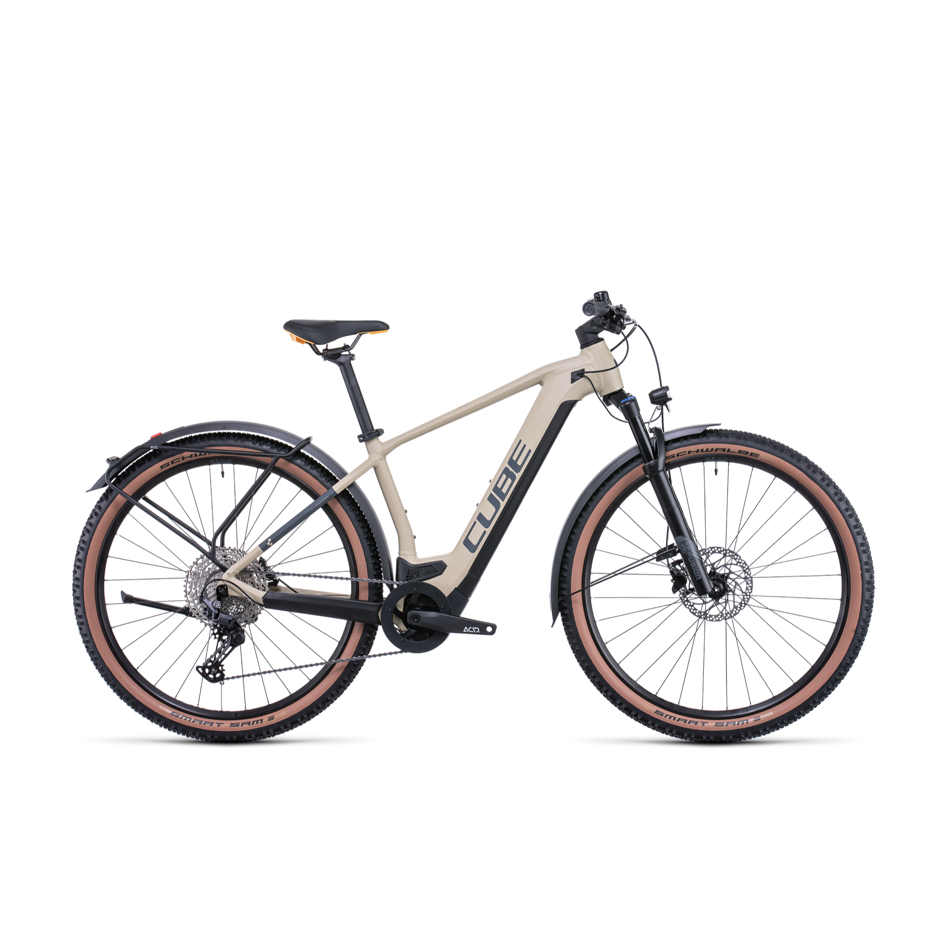 Cube Reaction Hybrid Pro 500 Allroad Electric Hardtail Mountain Bike Desert 'n' Orange