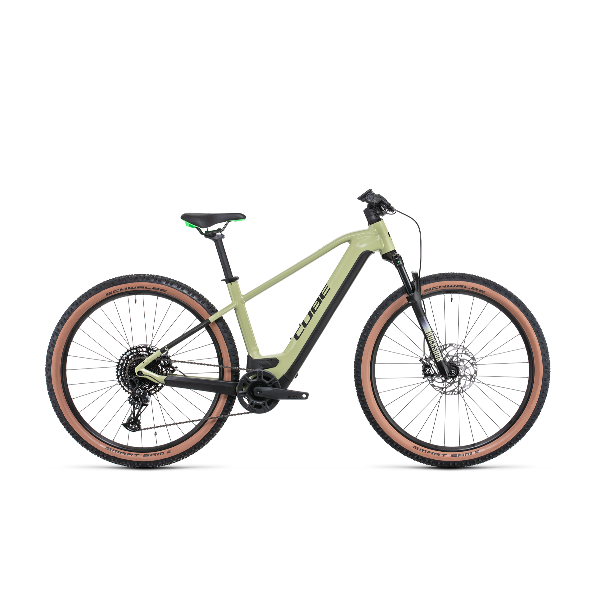 Cube Reaction Hybrid EXC 750 Electric Hardtail Mountain Bike Green 'n' Flash Green