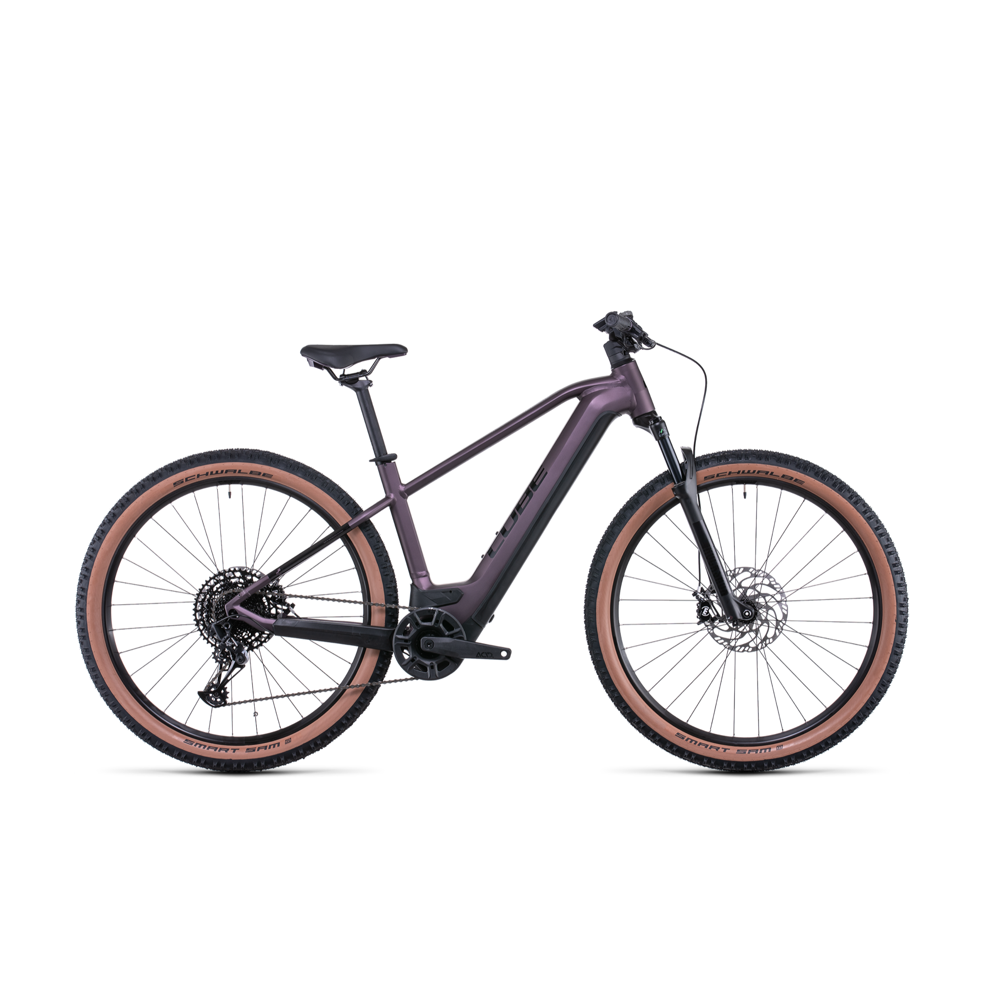 Cube Reaction Hybrid EXC 750 Electric Hardtail Mountain Bike Smoky Lilac 'n' Black