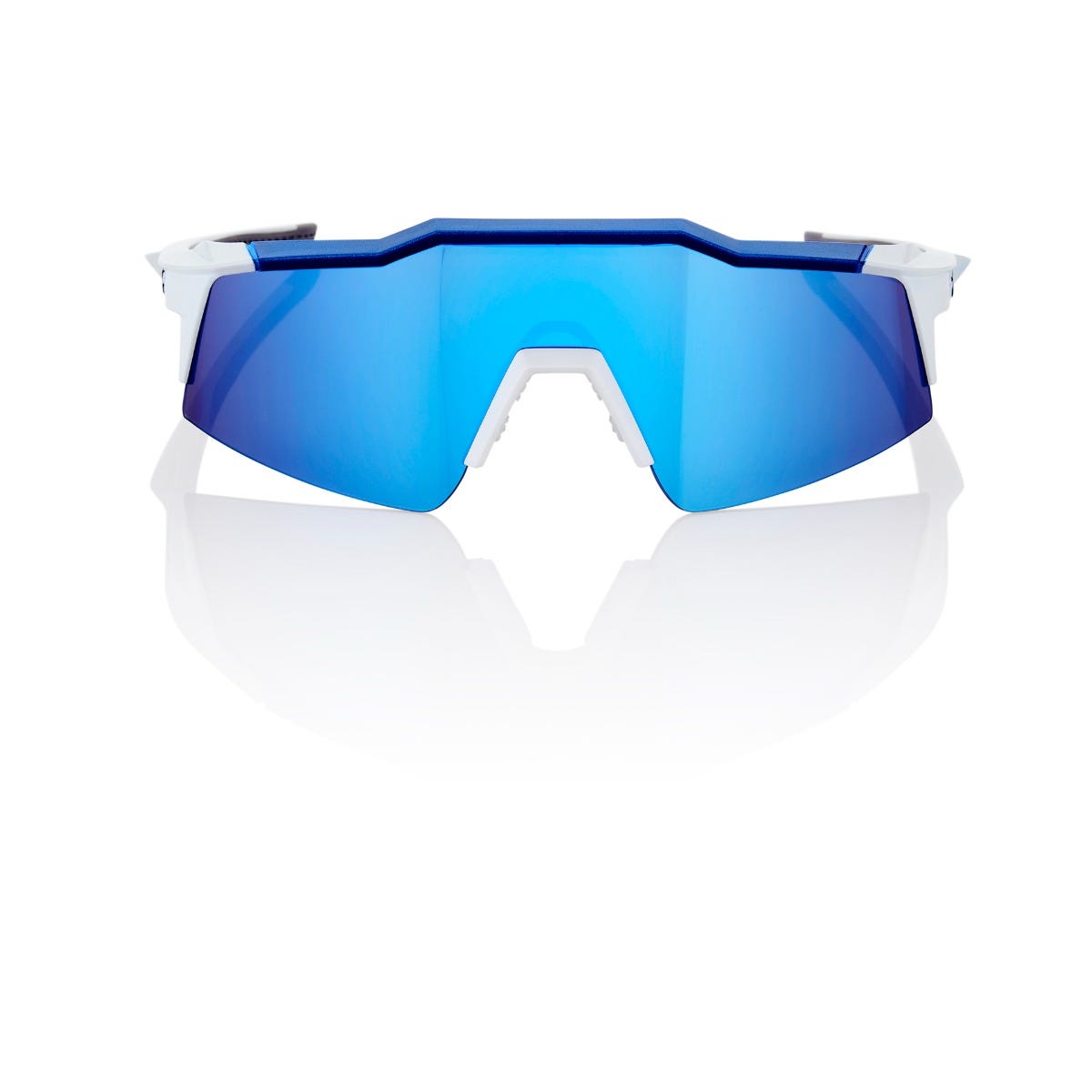 100% Speedcraft SL Sunglasses White/Blue with HiPER Blue Lens