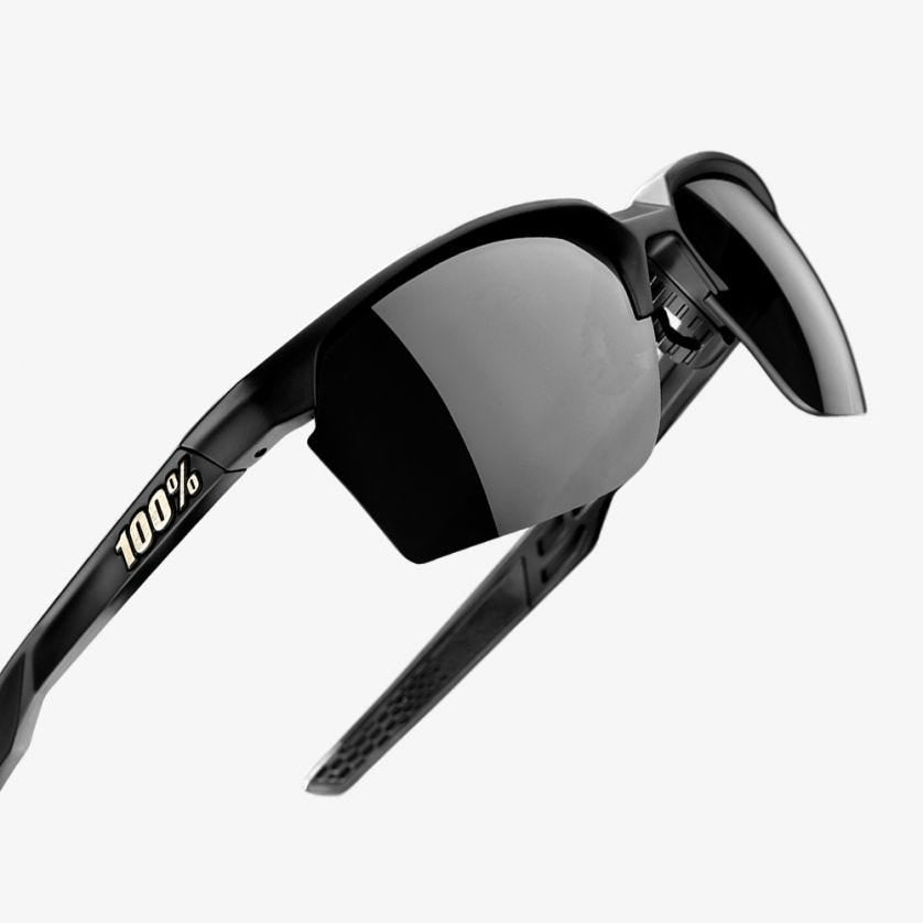 100% Sportcoupe Soft Tact Black with Smoke Lens