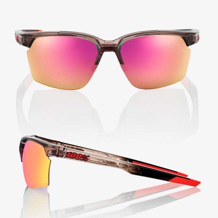 100% Sportcoupe Smoke Purple with Multilayer Mirror Lens