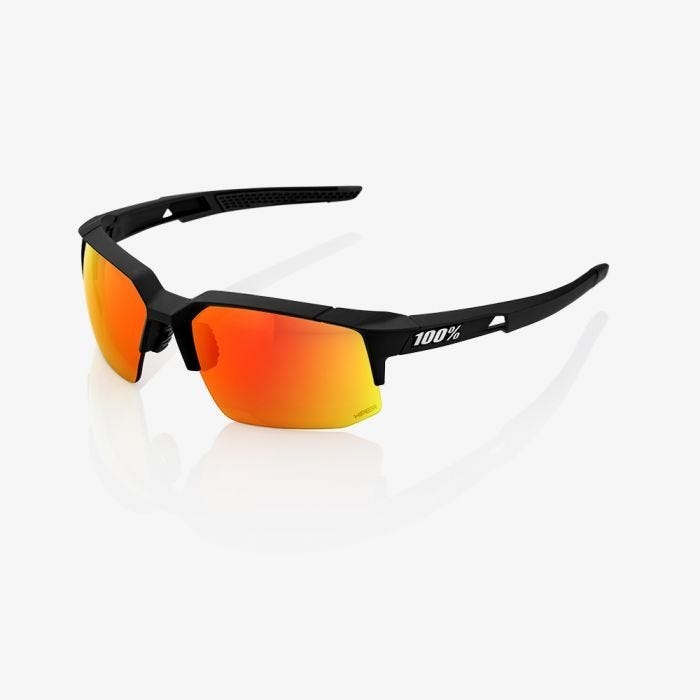 100% Speedcoupe Sunglasses Back with HiPER Red Multilayer Mirror Lens