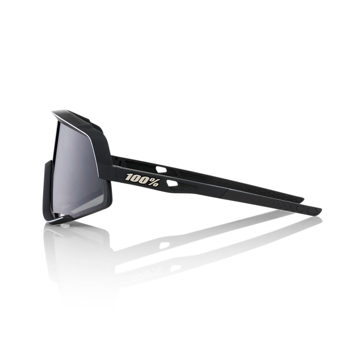 100% Glendale Sunglasses Soft Tact Black with Smoke Lens