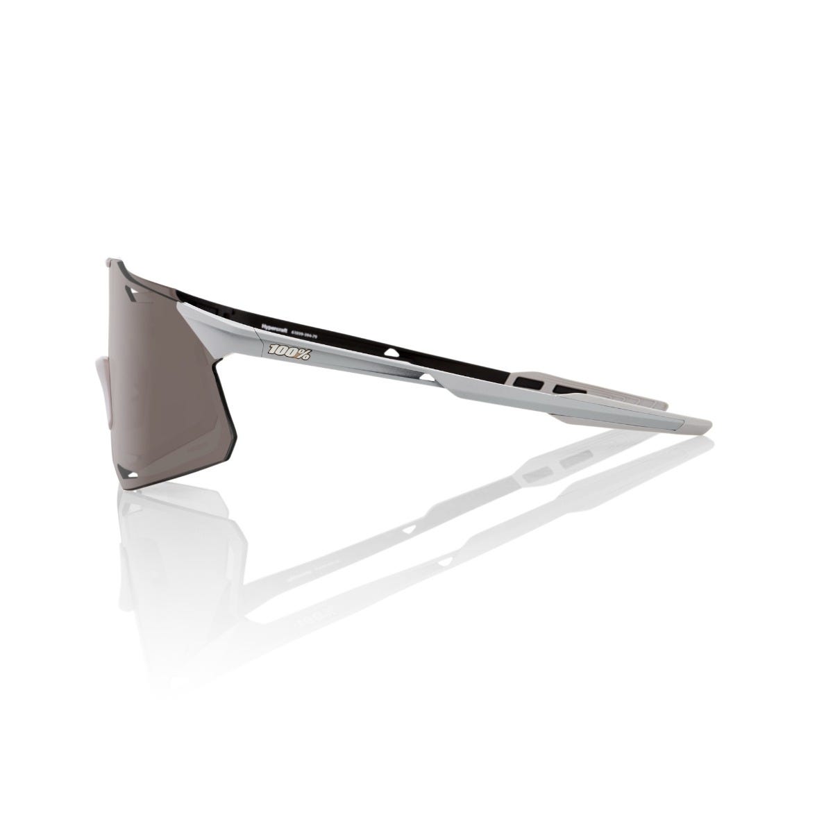100% Hypercraft Sunglasses Matte Stone Grey with HiPER Silver Mirror Lens