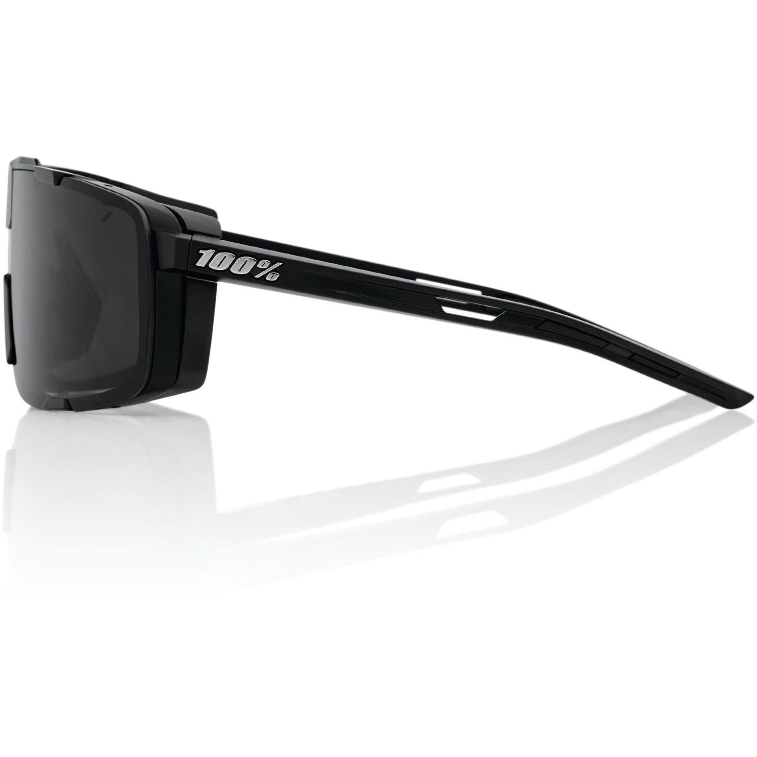 100% Eastcraft Sunglasses Matte Black with Smoke Lens
